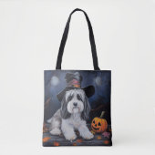Havanese pompoenen Halloween eng Tote Bag (Voorkant)