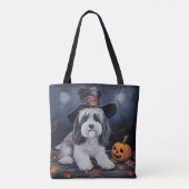 Havanese pompoenen Halloween eng Tote Bag (Achterkant)