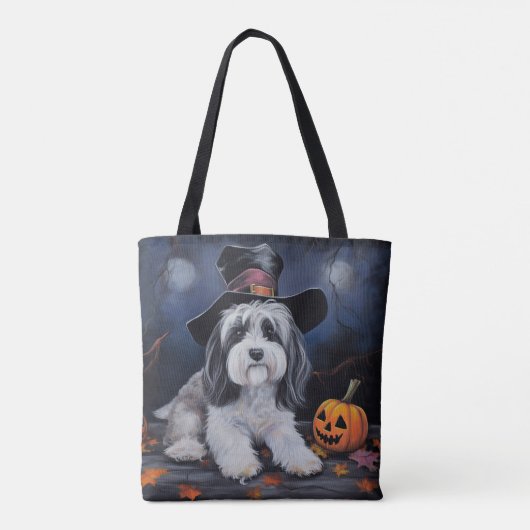 Havanese pompoenen Halloween eng Tote Bag (Achterkant)