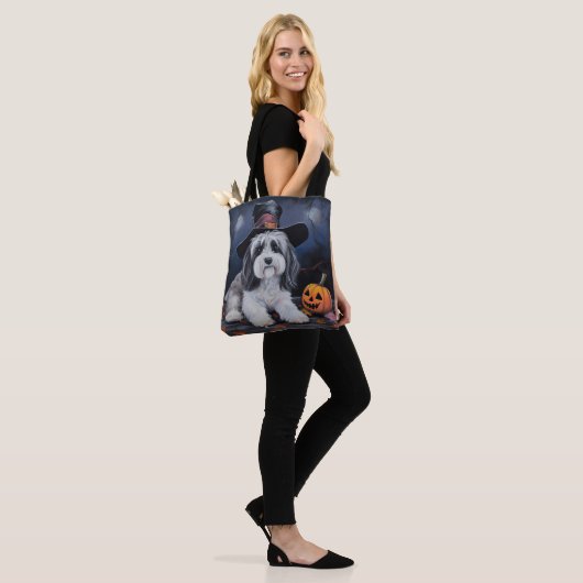 Havanese pompoenen Halloween eng Tote Bag (Op model)