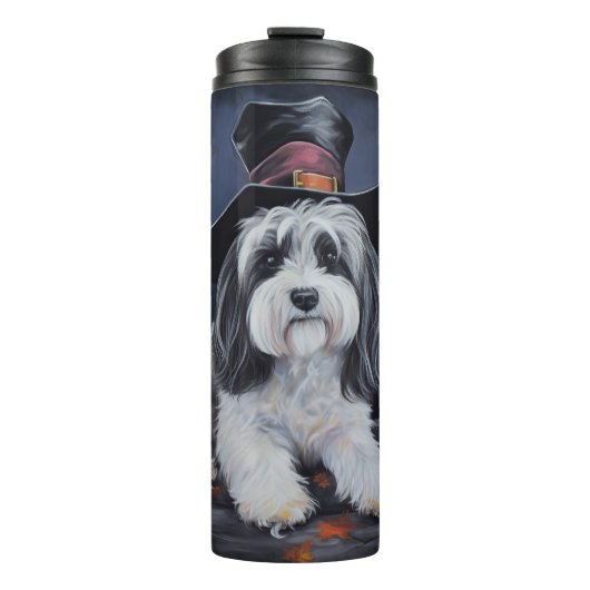 Havanese Pompoenen Halloween Griezelen Thermosbeker (Voorkant)