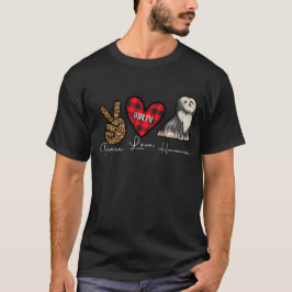 Havanese Pset Peace Love Cute Dog T-shirt