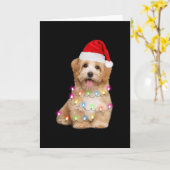 Havanese puppy christmas gift for her kaart (Gele Bloem)