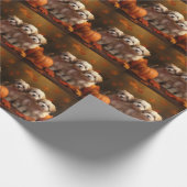 Havanese Puppy Herfst Delight Pompoen Cadeaupapier (Hoek)