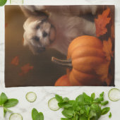 Havanese Puppy Herfst Delight Pompoen Theedoek (Gevouwen)