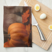 Havanese Puppy Herfst Delight Pompoen Theedoek (Quarter Fold)