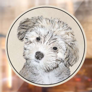 Havanese Puppy Schilderij - Mooie Originele Honden Raamsticker