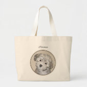 Havanese Puppy Schilderij Sable Originele Huisdier Grote Tote Bag (Voorkant)