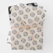 Havanese Puppy Schilderij Sable Originele Huisdier Inpakpapier Vel (In situ)