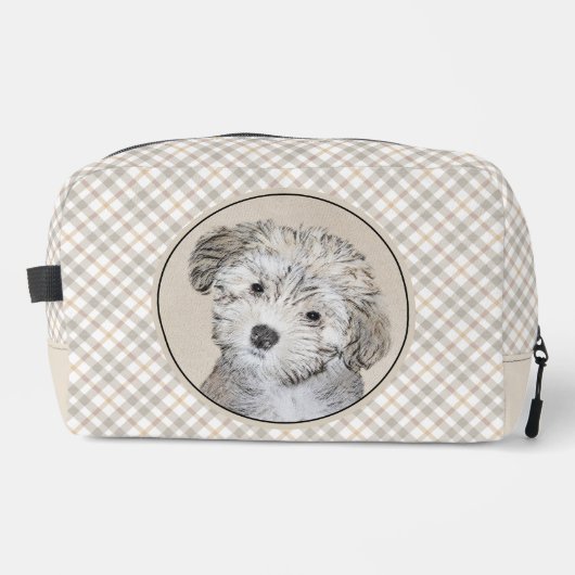 Havanese Puppy Schilderij Sable Originele Huisdier Toilettasje (Voorkant)
