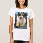 Havanese redding Puppy Black White T-shirt (Voorkant)
