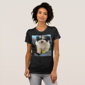 Havanese redding Puppy Black White T-shirt (Voorkant volledig)