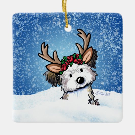 Havanese rendierkeramisch Ornament (Voorkant)