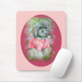 Havanese roze kunstschildpad muismat (Met muis)