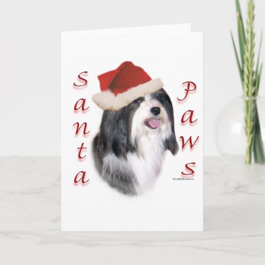 Havanese Santa Paws Feestdagen Kaart (Voorkant)