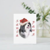 Havanese Santa Paws Feestdagenkaart (Staand voorkant)