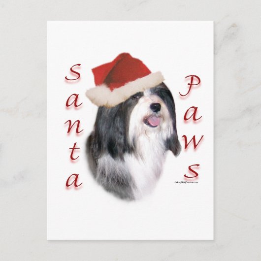 Havanese Santa Paws Feestdagenkaart (Voorkant)