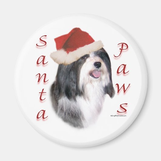 Havanese Santa Paws Magneet (Voorkant)