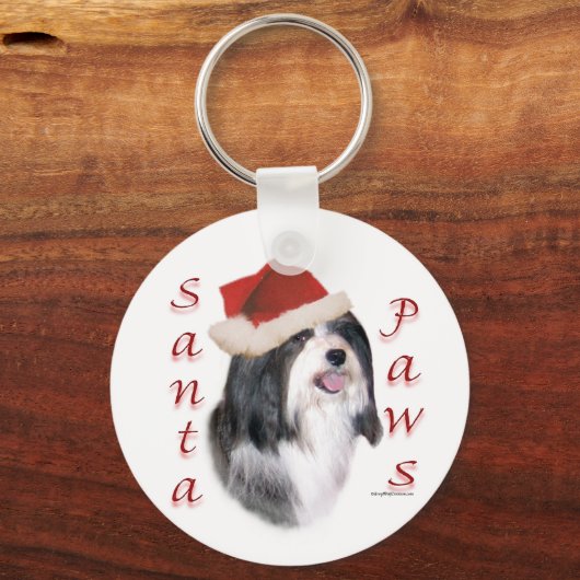 Havanese Santa Paws Sleutelhanger (Voorkant)