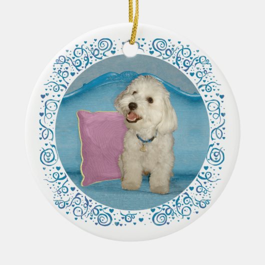 Havanese Sieraad Keramisch Ornament (Voorkant)
