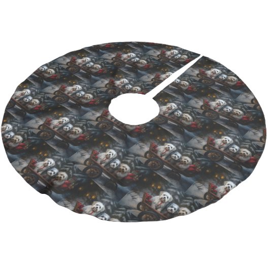 Havanese Sneeuwslee Kerst Decor Kerstboom Rok (Gekanteld)