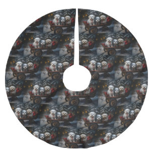 Havanese Sneeuwslee Kerst Decor Kerstboom Rok