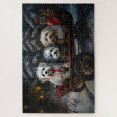 Havanese Sneeuwslee Kerst Decor Legpuzzel (Verticaal)