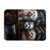 Havanese Sneeuwslee Kerst Decor Magneet (Horizontaal)
