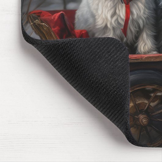 Havanese Sneeuwslee Kerst Decor Muismat (Hoek)