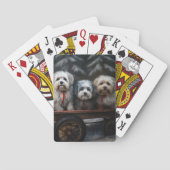 Havanese Sneeuwslee Kerst Decor Pokerkaarten (Achterkant)