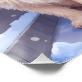 Havanese Snowy Village Walk Santa Hat Christmas Perfect Poster (Hoek)