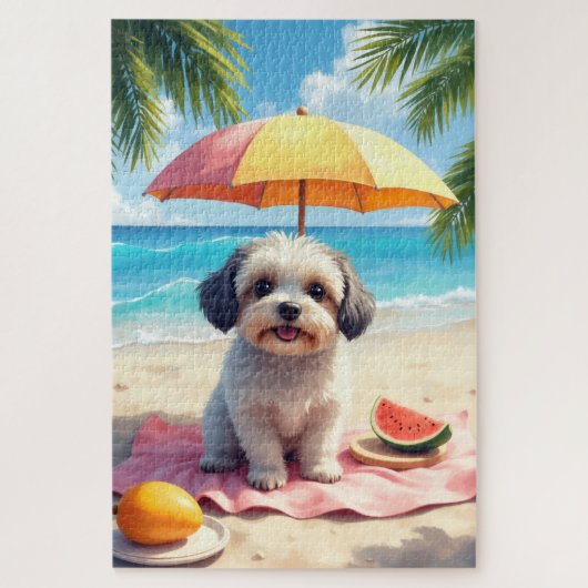 Havanese strand relax scène legpuzzel (Verticaal)