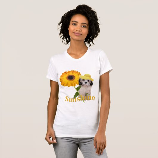 Havanese Sunshine and Daisies Shirten T-shirt (Voorkant volledig)