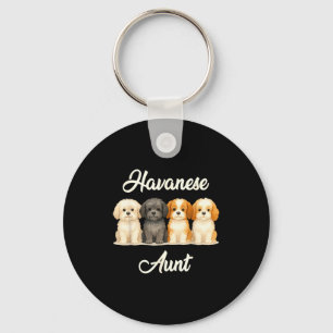 Havanese tante cute hond liefhebber cadeau grappig sleutelhanger