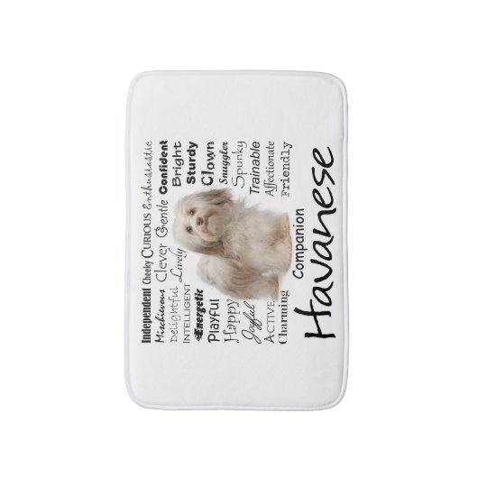 Havanese Traits Bath Mat (Voorkant Verticaal)