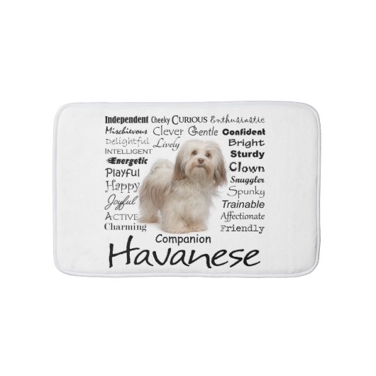 Havanese Traits Bath Mat (Voorkant)