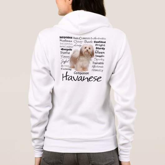 Havanese Traits Hoodie (Achterkant)