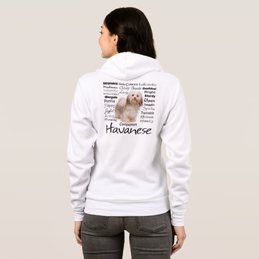 Havanese Traits Hoodie (Achterkant volledig)