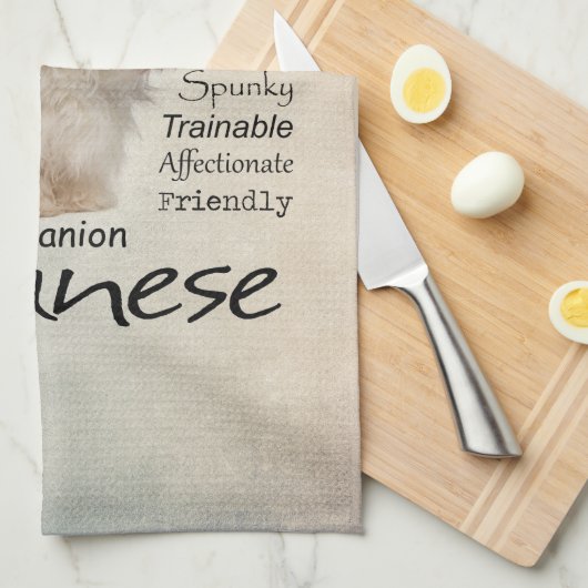 Havanese Traits Kitchen Towel Theedoek (Quarter Fold)