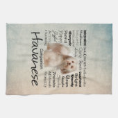 Havanese Traits Kitchen Towel Theedoek (Horizontaal)