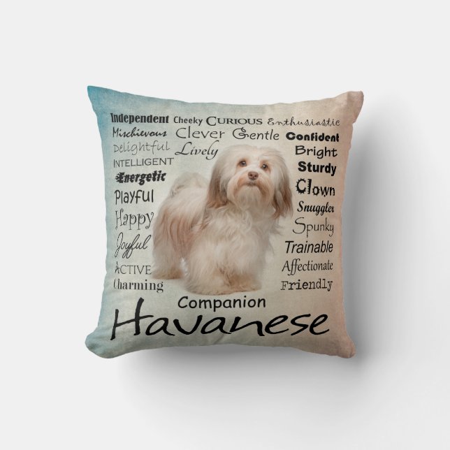 Havanese Traits Pillow Kussen (Voorkant)