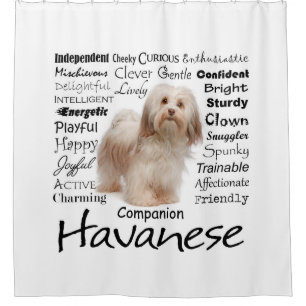 Havanese Traits Shower Curtain Douchegordijn