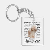 Havanese Traits Sleutelhanger (Voorkant Links)