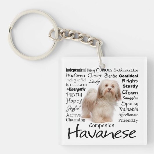Havanese Traits Sleutelhanger (Voorkant)