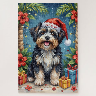 Havanese Tropische Kerstnacht Hoed Legpuzzel
