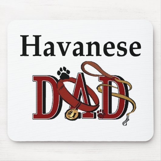 Havanese vader cadeaus muismat (Voorkant)
