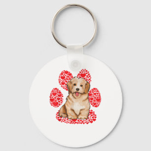 Havanese Valentijnsdag Dog Love Paw Sleutelhanger