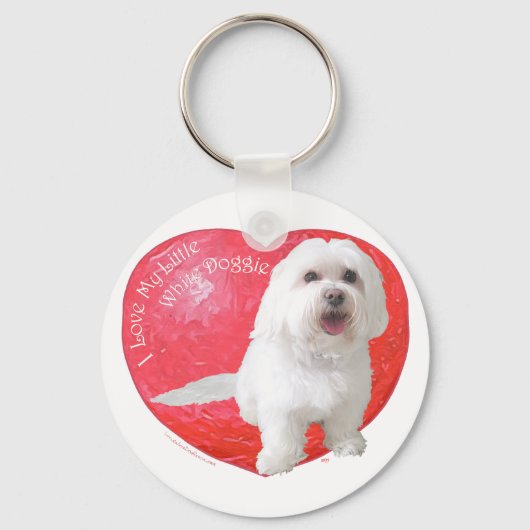 Havanese Valentijnsdag Sleutelhanger (Voorkant)