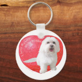 Havanese Valentijnsdag Sleutelhanger (Voorkant)