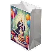 Havanese verjaardagsfeest medium cadeauzakje (Achterkant Gekanteld)